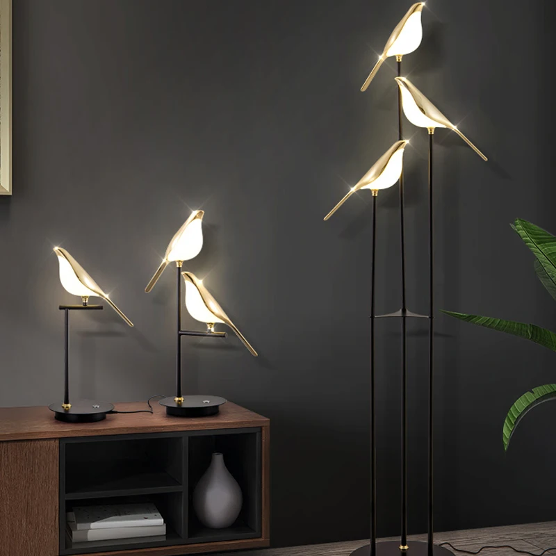 Floor Lamp Arched - Gazza Bird Table Light Standing Desk