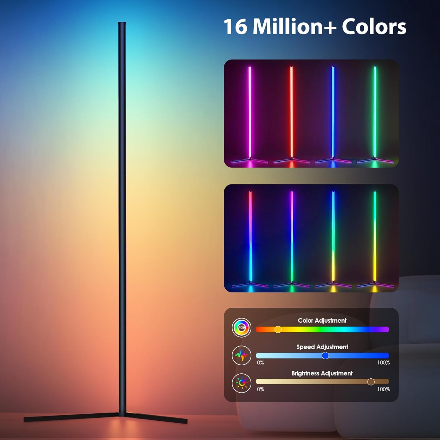 Lampada da terra angolare RGB  - Floor Lamp Arched recensione e prezzo